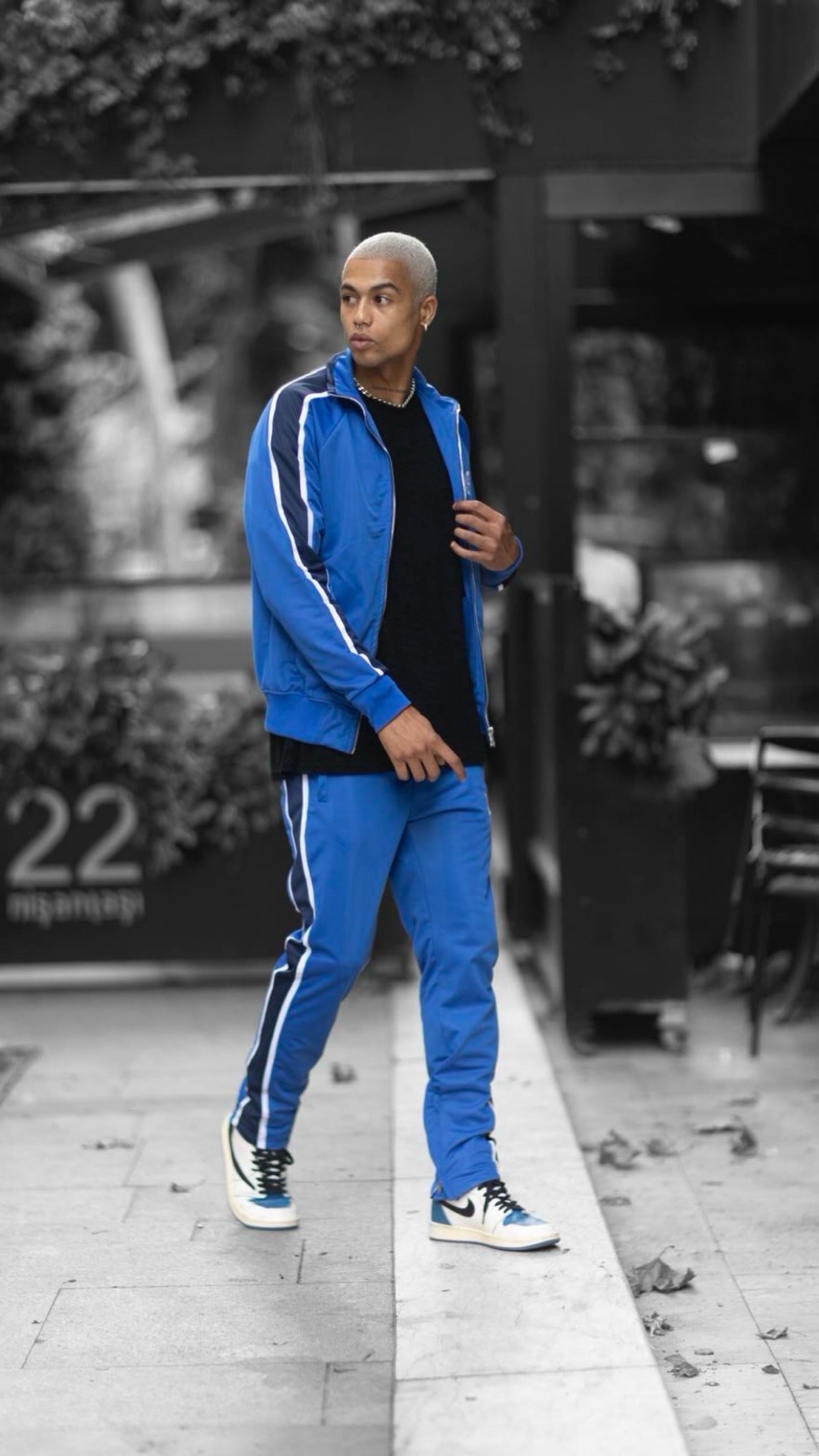 Ensemble Oversize Bleu Papillon