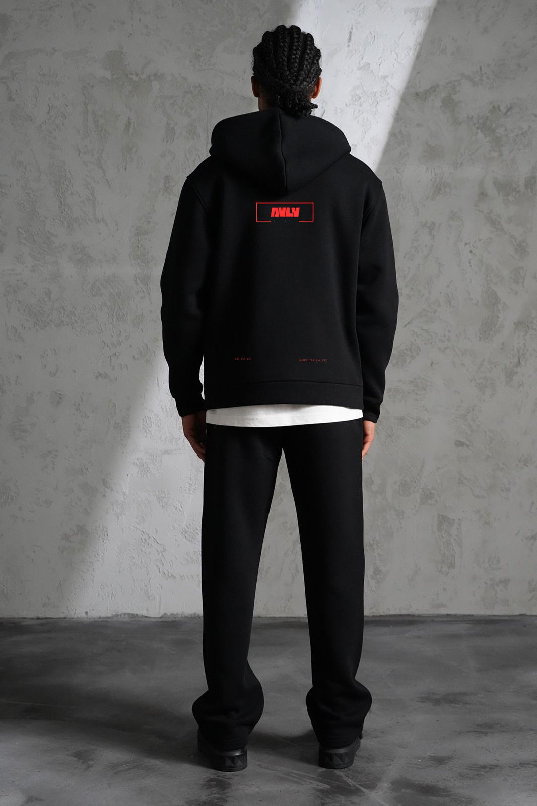 Zip Hoodie AVLV Noir