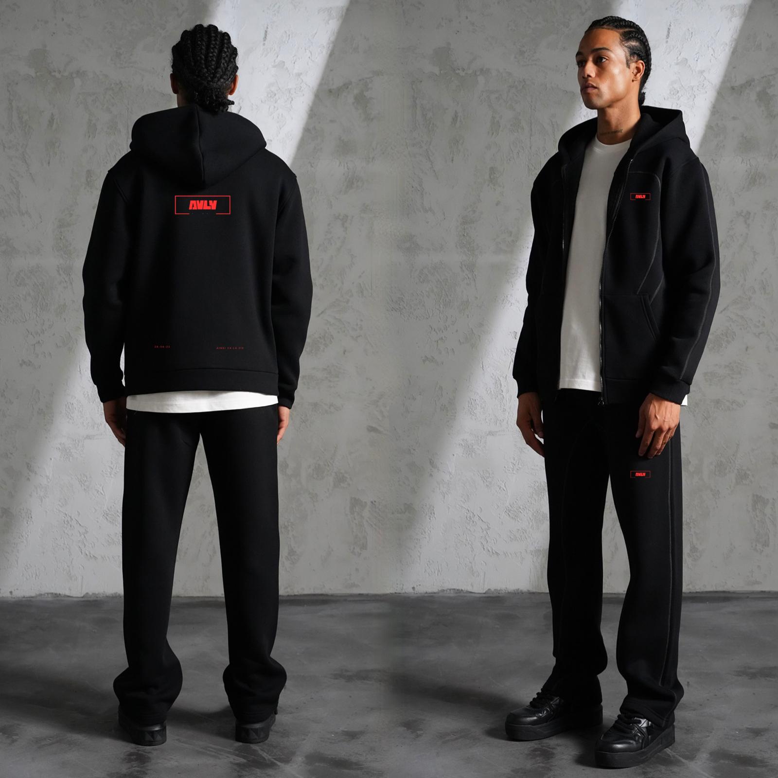 Zip Hoodie AVLV Noir